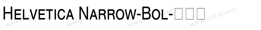 Helvetica Narrow-Bol字体转换